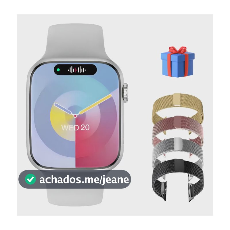 Smartwatch Feminino Mini 38mm 2026 Amoled Pro Nfc + Ligações Prateado