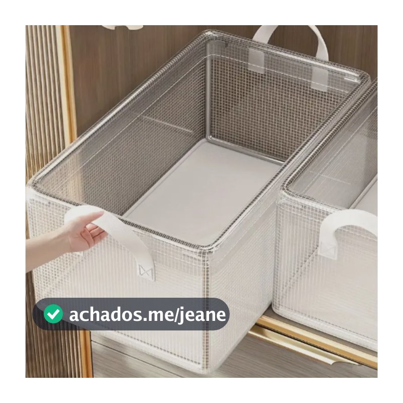 Cesto Transparente Durável Reforçadas Empilhável P/roupas,