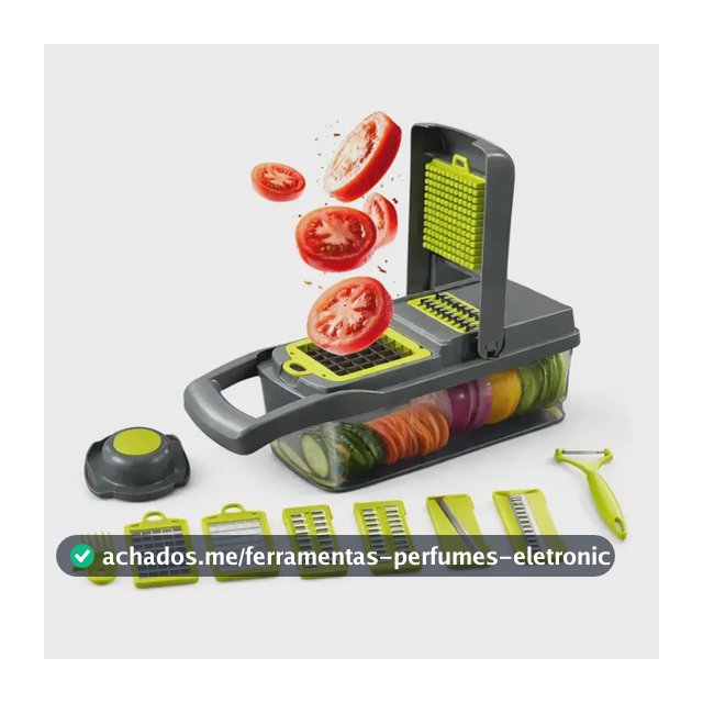 Eps-403 Cortador Fatiador E Ralador De Vegetais Multifuncional 16 Pçs Legumes E Frutas Lâmina Inox