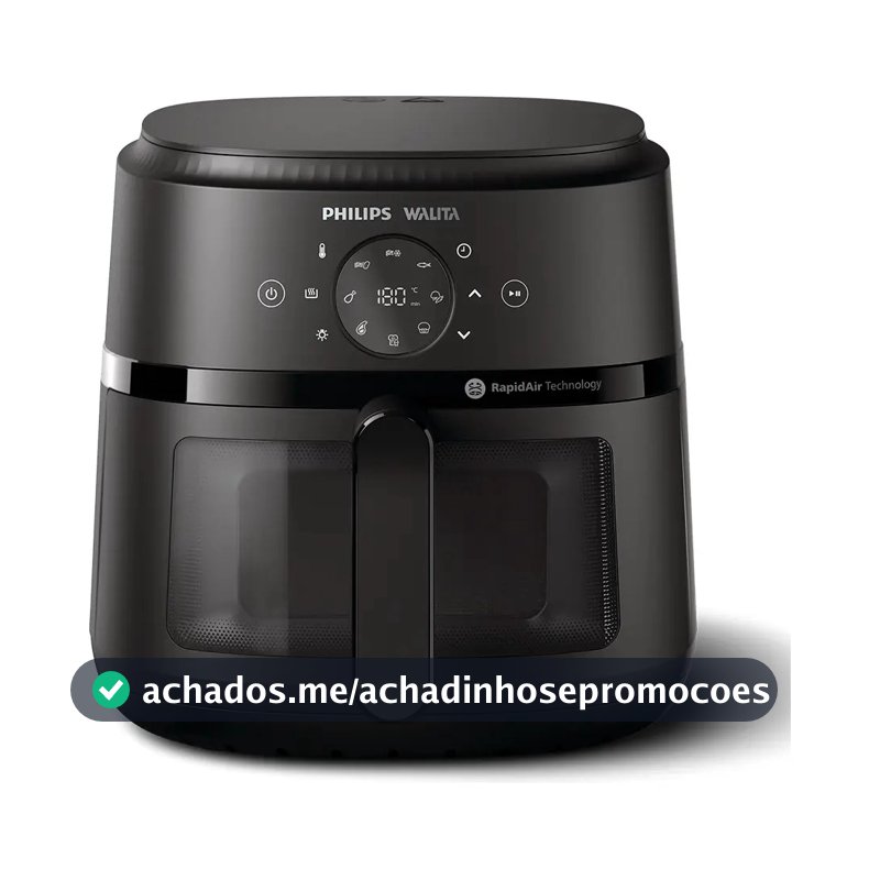 Fritadeira Airfryer Digital Philips Walita NA230/00 Negro