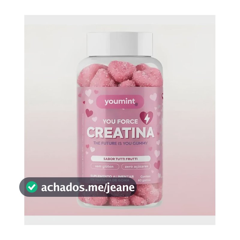 Creatina Em Gummy Youmint Zero Açúcar 60 Gomas Youforce Tutti Frutti