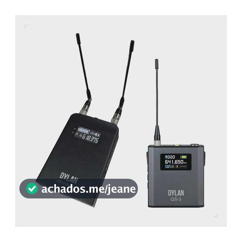 Sistema Sem Fio Transmissor E Receptor Qs3 Dylan P/ Guitarra