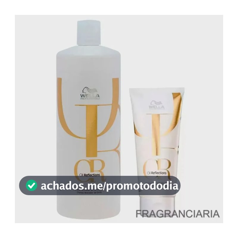 Kit Shampoo 1l e Condicionador 200ml Wella Oil Reflections - Brilho Intenso