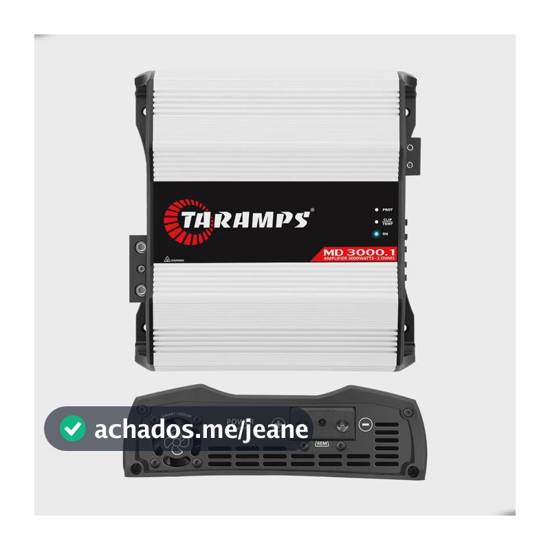 Modulo Taramps Md3000.1 2 Ohms 1canal 3000w Rms Amplificador Branco