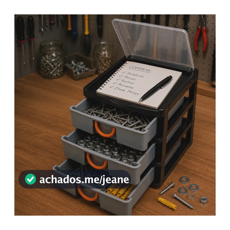 Organizador Para Parafusos, Eletrônica, Peças E Ferramentas Preto