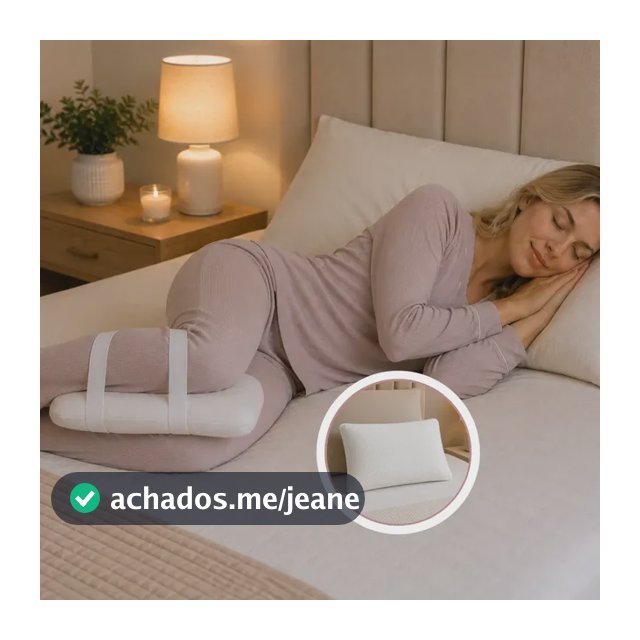Almofada Travesseiro Para Joelho E Pernas Boa Postura Macio Branco