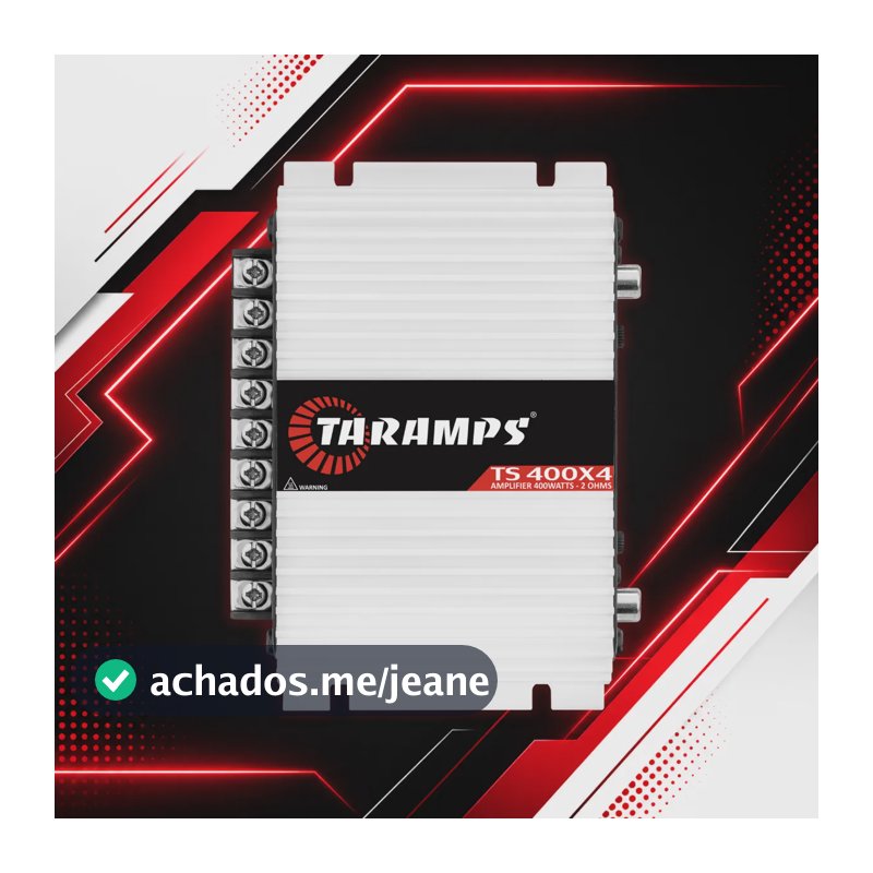 Módulo Taramps Ts 400x4 2 Ohms 4 Canais Amplificador V6 Branco