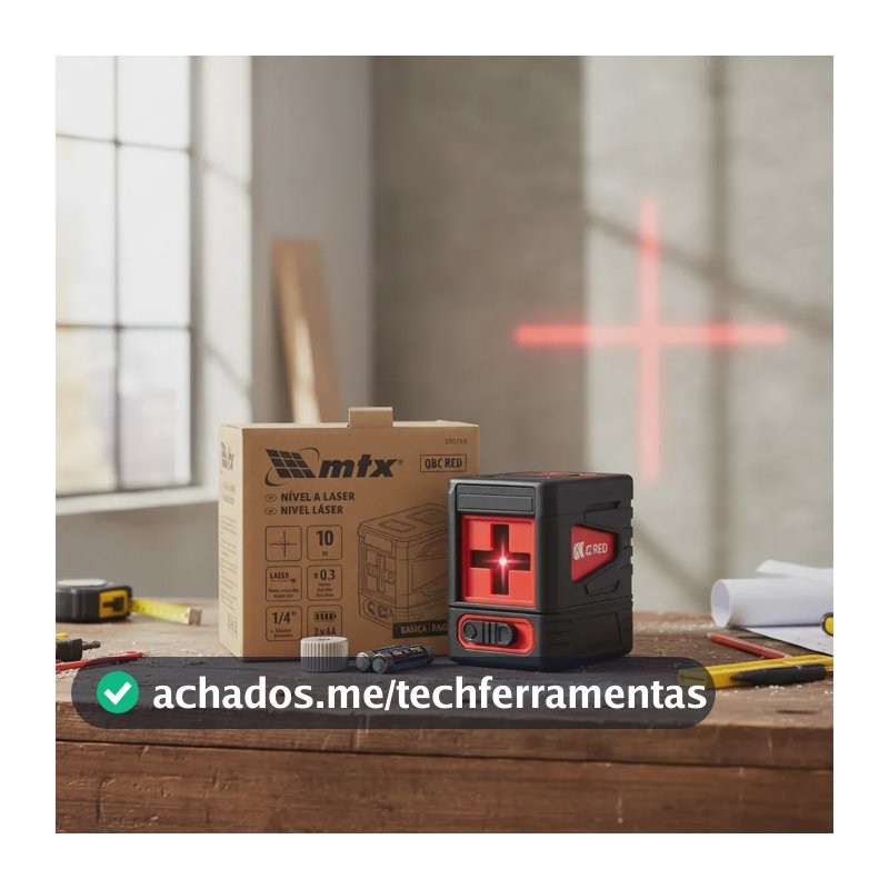 Nível A Laser 10m Mtx Linhas Vermelhas - Resistente
