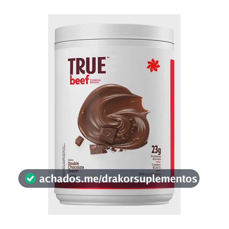 True Beef Protein True Source Whey 100% Isolado Carne 418g Double Chocolate 418g