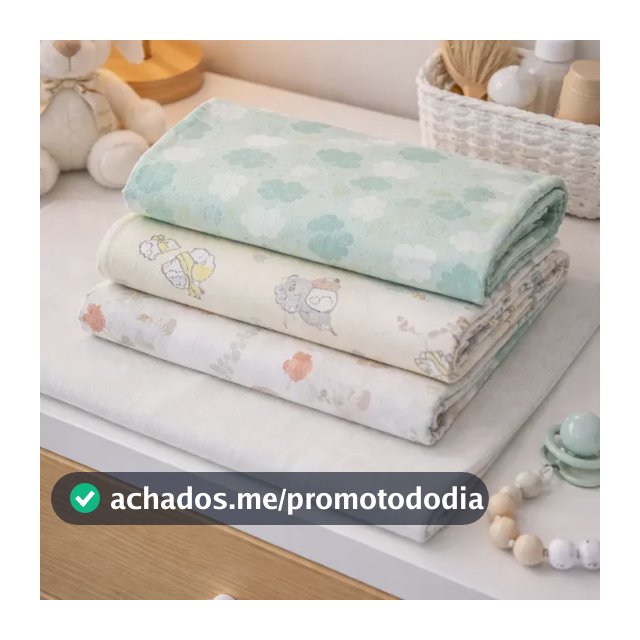 Kit 3 Un Mantinha Cueiro Papi 100% Algodão Bebê Unissex Neutra