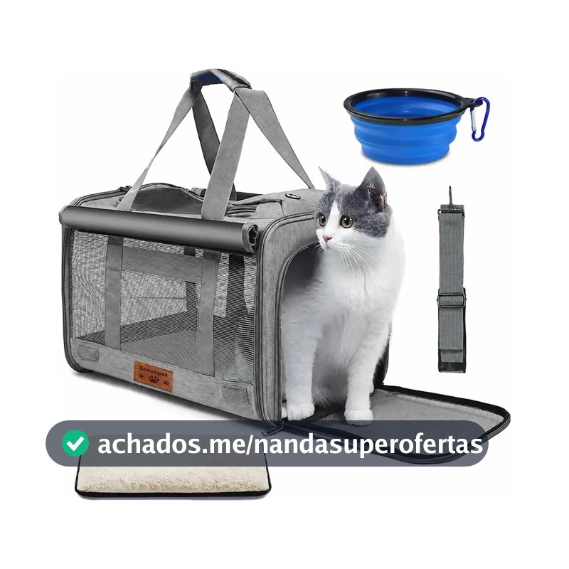 Bolsa De Transporte Para Animais De Estimação Bolsa De Transporte Pet Cinza