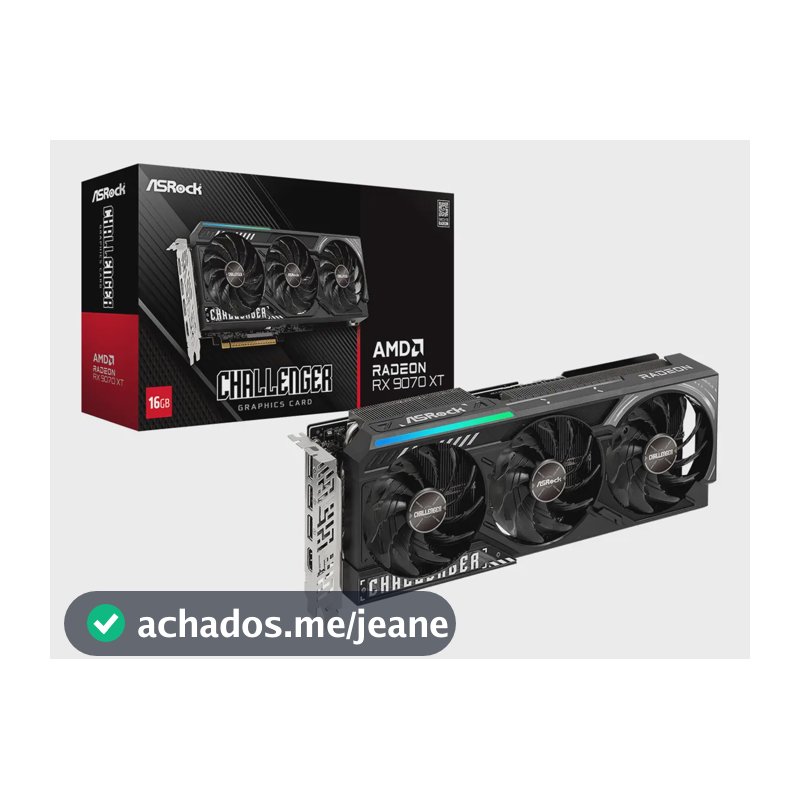 Placa De Video Asrock Radeon Rx 9070 Xt Challenger, 16gb