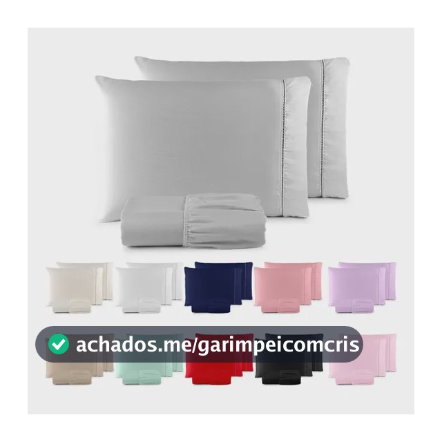 Jogo De Lençol 400 Fios Ponto Palito Cama Queen 3 Pçs Saldão