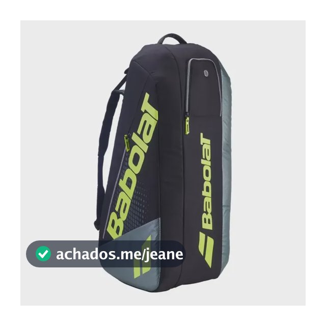 Raqueteira Babolat Classic Club Preta Com Alça Ajustável