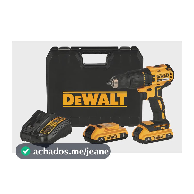 Parafusadeira Furadeira Dewalt Dcd7781d2 20v 2 Baterias 2ah Amarelo 127/220v