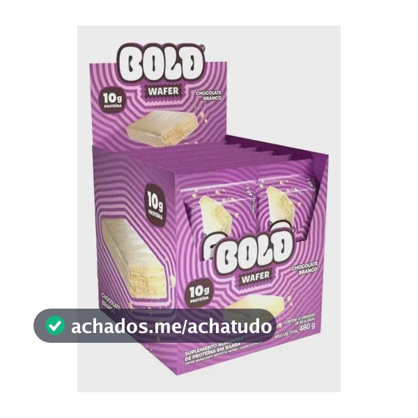 BOLD Wafer Sabor Chocolate Branco 10g de Proteína 40g 12 un.