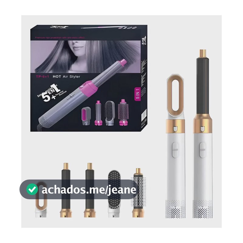 Escova E Secadora Multiuso 5 Em 1 220v Dourado 110v