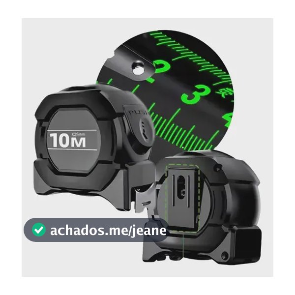 Trena Profissional Fita Métrica Fluorescente Trava 10 Metros