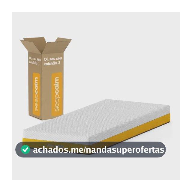 Colchão Solteiro Sleepcalm Elemental Firme - Espuma com Adaptabilidade 88x188cm