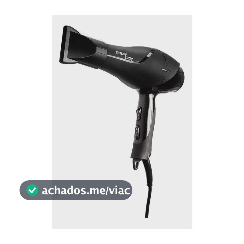 Secador De Cabelos Motor Ac Profissional Easy 1700w Taiff Preto