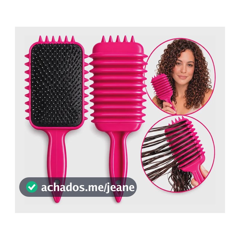 Escova Fitagem Cabelo Cacheado Raquete Profissional Gringa Sortidas