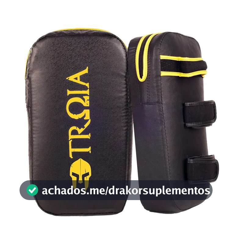 Aparador de Chute Troia Sport MMA Amarelo para Muay Thai e Lutas