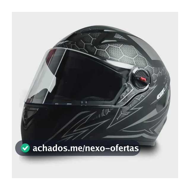 Capacete Para Moto Fw3 Gt2 Preto Fosco Tamanho 60