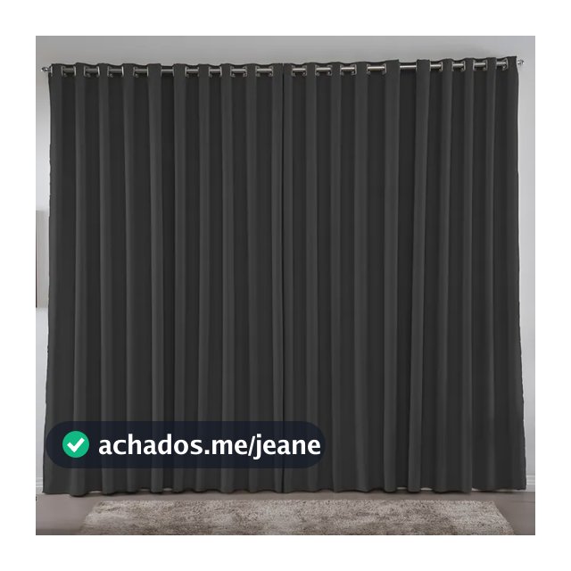 Cortina 4,00x2,80 Metros Blackout Blecaute Preto Corta Luz Em Tecido Grosso Para Quarto E Sala Texfine