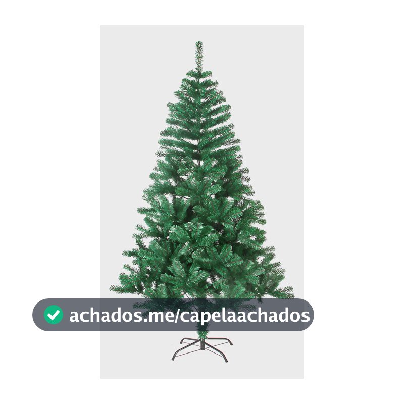 Árvore de Natal V8 1,80m Verde 600 Galhos Base Metal Pinheiro Americano