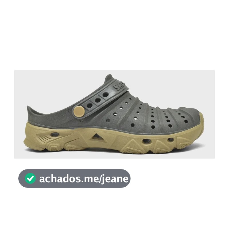 Sandalia Babuche Confortavel Antiderrapante Aquatica Unissex Cinza 41/42
