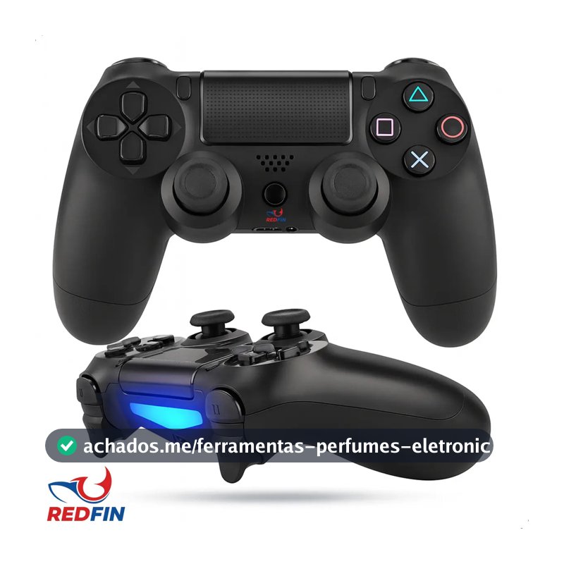Controle Sem Fio Joystick Genérico Bluetooth Compatível Para Ps4 Videogame Tv Samsung Pc P4 Ps 4 Manete Pc Gamer Tv Smart Controle Bluetooth Celular Headset Sem Fio Com P2 Marca Redfin