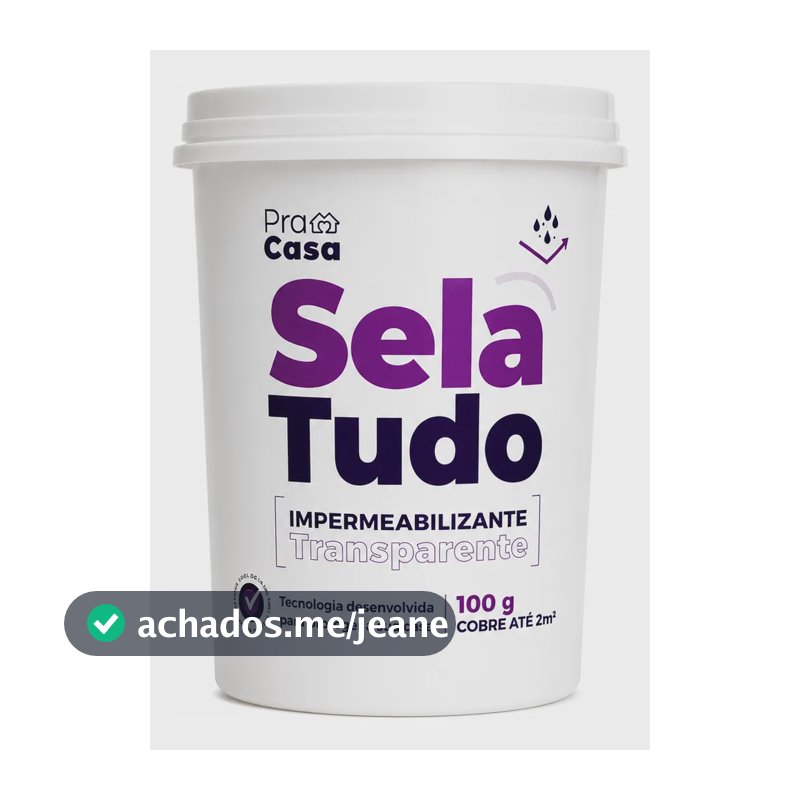Selante Selatudo Impermeabilizante 100g + Pincel Brinde Transparente