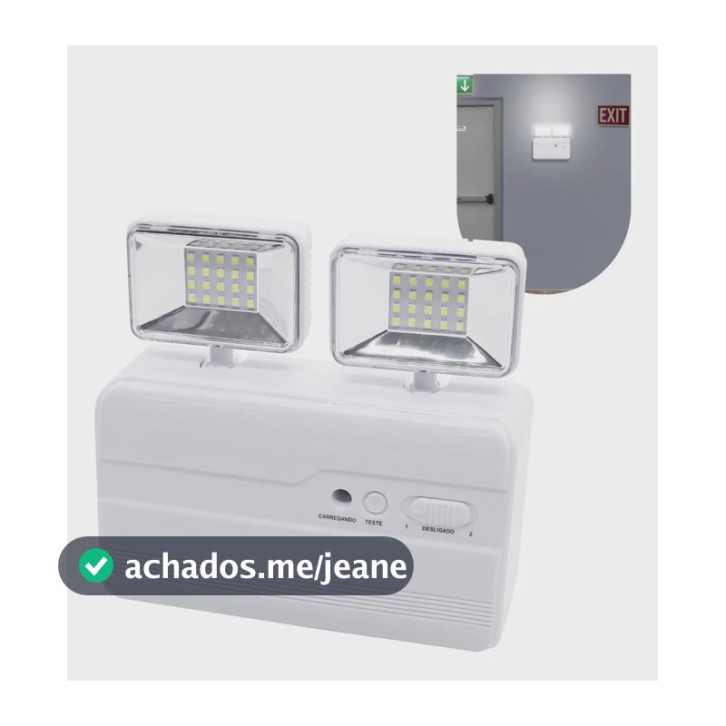 Luminária De Emergência 2 Faróis 40leds Bateria Recarregável Cor Branco Frio