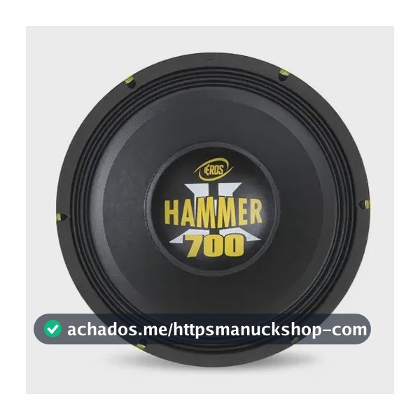 Alto Faltante Woofer 12 Eros E12 Hammer - 700 Wrms 4 Ohms Cor Preto