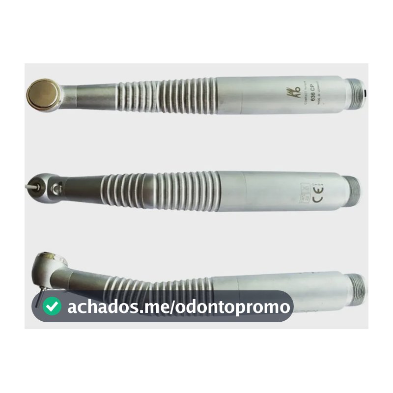 Caneta Alta Rotacao Kavo 636 Led Dental Odontologico 2 Furos Prata