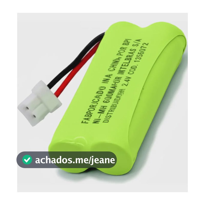 Bateria Telefone Sem Fio Intelbras 2,4v 600mah