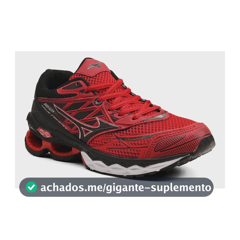 Tênis Mizuno Wave Creation Original Macio Corrida Promoção Vermelho 43 Br
