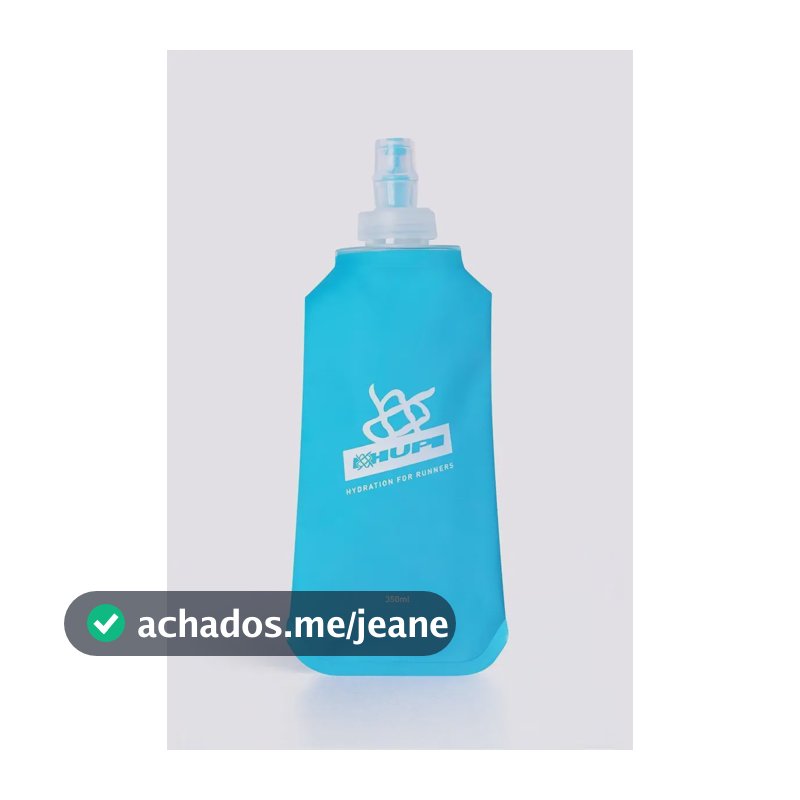 Garrafa Dobrável Soft Flask Hupi 350ml - Boca Pequena Azul-claro