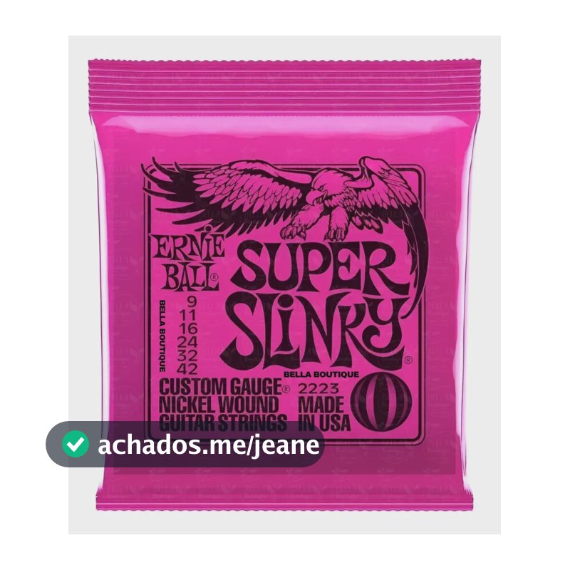 Encordoamento Guitarra Ernie Ball 09 - 42 Super Slinky 2223