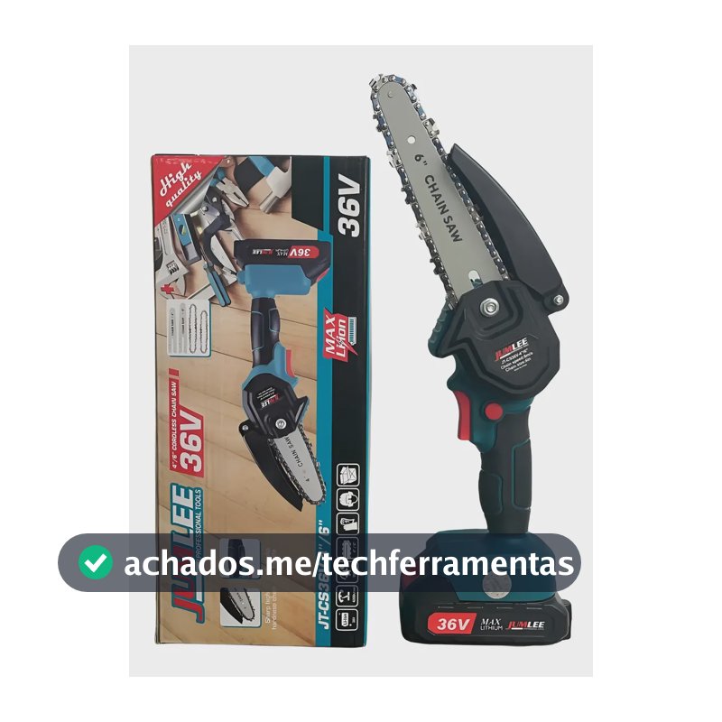 Motosserra Eletrica 36v Bateria Portátil 4 Com 6 Polegada C Preto 127/220v