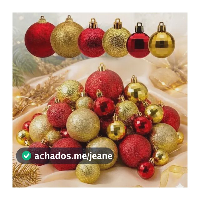 Kit 42 Bolas De Natal 3, 4 E 5cm Vermelho Dourado Enfeites 00 - Misto Vm/dr - Globo/boreal/gliter