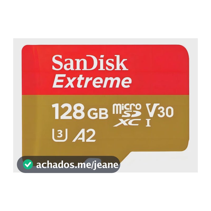 Cartão De Memória Micro Sd Sandisk 128gb Extreme Uhs-i Sdxc