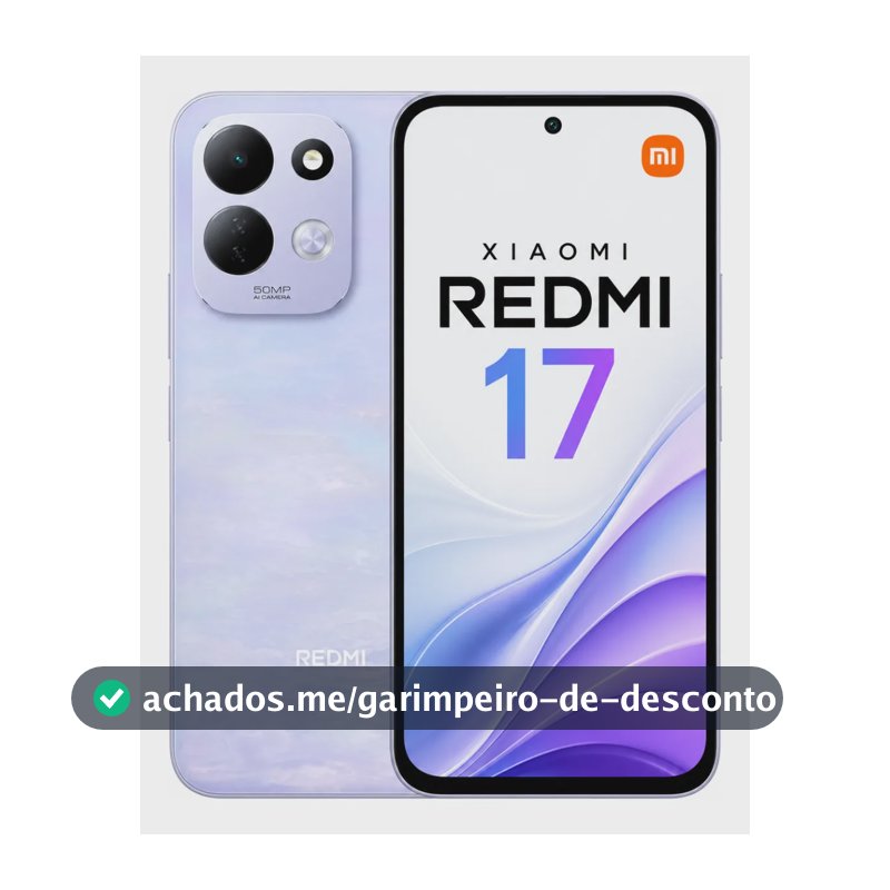 Celular Xiaomi Redmi 17 256gb 6gb Ram 7500mah 50mp 4g Global Lilás