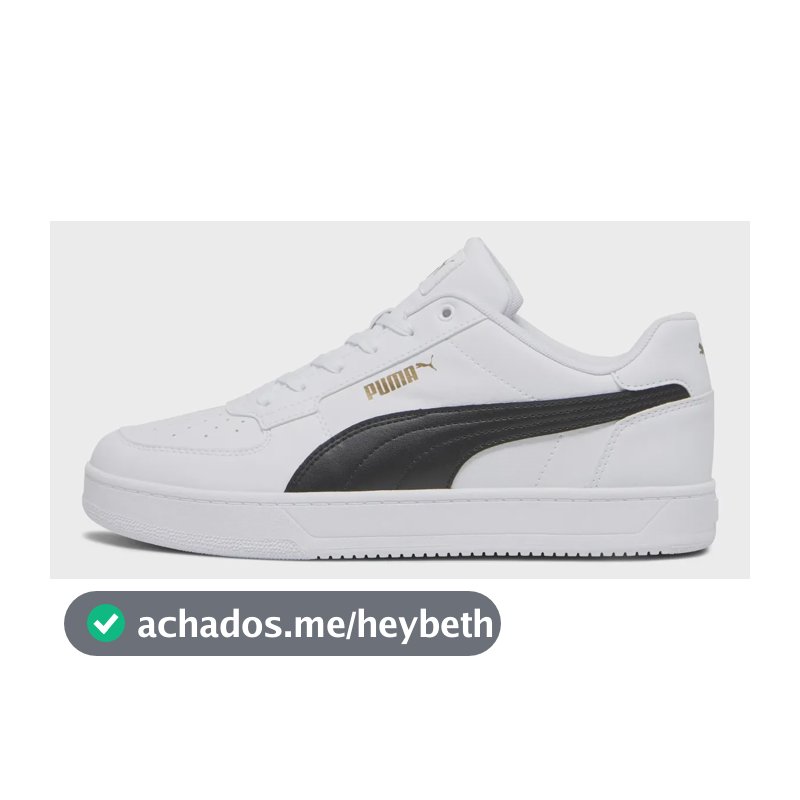 Tênis Puma Caven 2.0 Bdp Puma Branco E Preto 39 Br