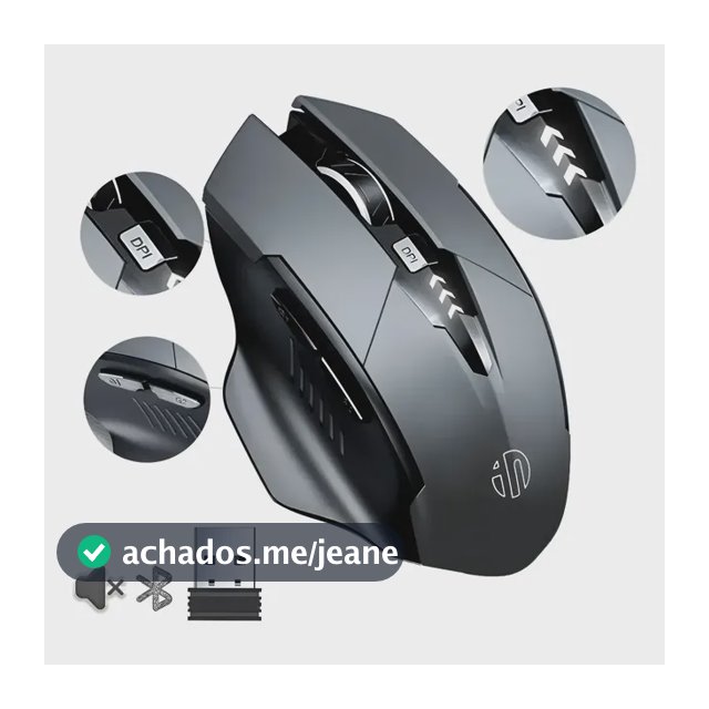 Mouse Sem Fio Bluetooth Recarregável Gamer Ergonômico 2.4g