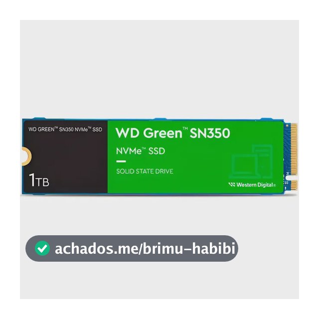 Ssd 1tb Western Digital Green Sn350 Nvme, Gen3, M.2 2280 Azul
