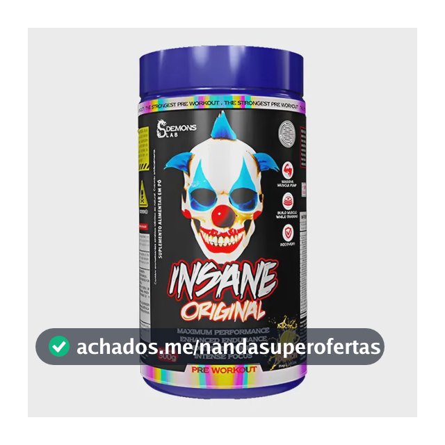 Pré Treino Insane Original Orange 300g - Demons Lab Sem Sabor