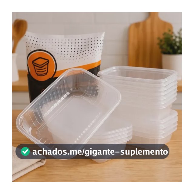 Pote Marmita 500ml 24un Freezer Microondas Fitness Saúde Cristal
