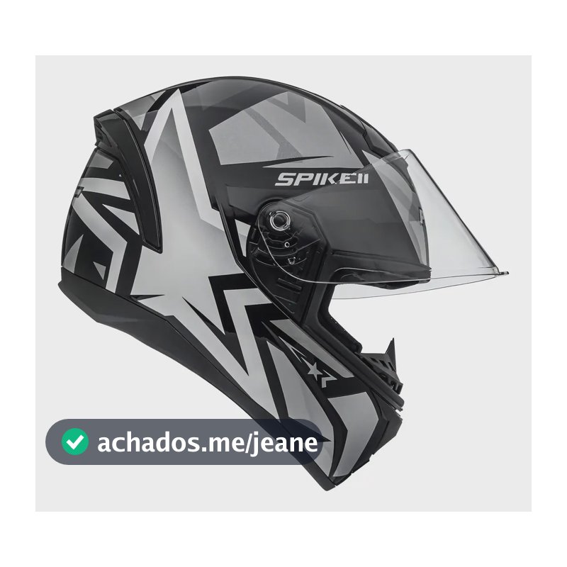 Capacete Para Moto Fechado Peels Spike 2 1st Prata Tamanho 60