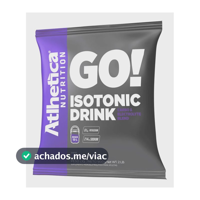 Go! Isotonic Drink 900g Atlhetica Nutrition Para Corrida Ciclismo Natação